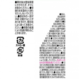 毎日ビテツ フルーツミックス 展開図